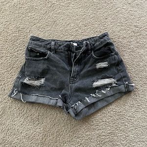 Womens pacsun jean “mom” shorts, distressed, size 25